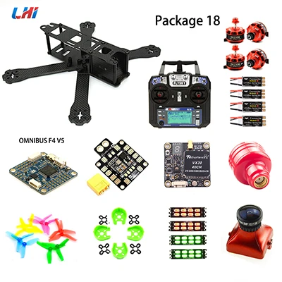 LHI RC drone frame kit 220 мм omnibus f4 управление полетом DX2205/2306 бесщеточный двигатель Airbot wraith 35A ESC Квадрокоптер с камерой - Цвет: Package 18