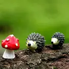 Новый модный мох миниатюрный орнамент Ежик гриб набор из трех предметов Декор Сказочный Сад оптовая продажа Бесплатная доставка 50p