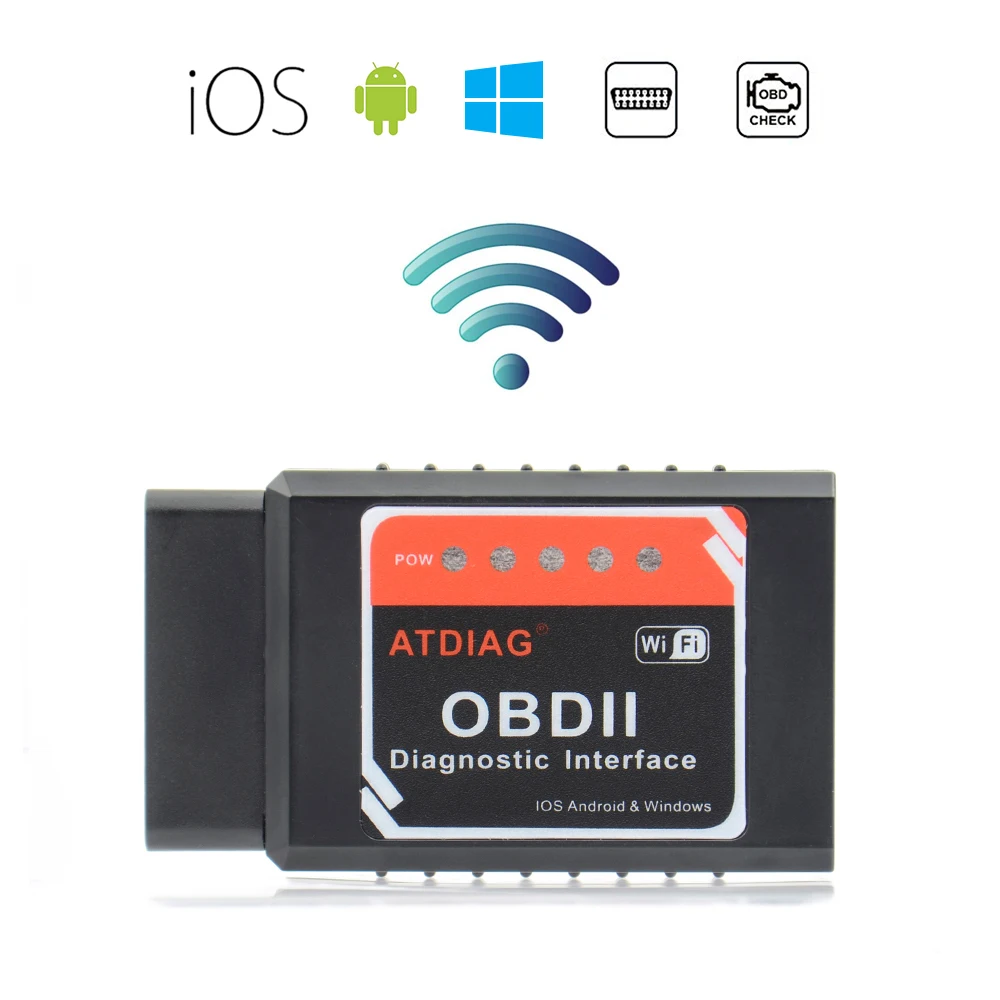 Новейший универсальный OBD2 WIFI ELM327 V1.5 сканер для iPhone IOS/Android АВТО OBDII