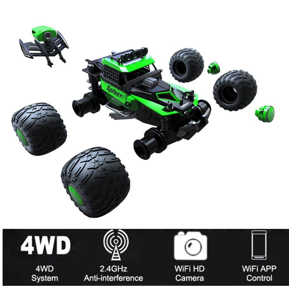 2.4 ГГц 4WD RC DIY сборки автомобиля FPV 480 P Камера Wi Fi Car App Управление независимая