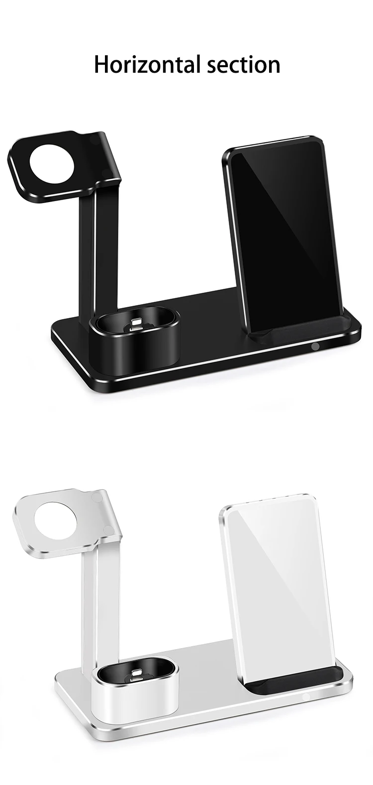 Ikase store 3 в 1 беспроводная зарядная подставка для iphone Qi Беспроводная зарядная док-станция для Airpods Быстрое беспроводное зарядное устройство для Apple Watch