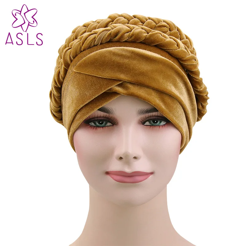 

New Women Hot Style Velvet Turban Cap Chemotherapy Hat Bandana Headscarf Ladies Hair Accessories Free Shipping