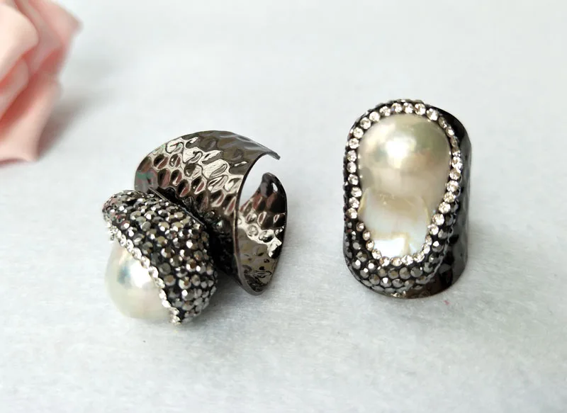 Кольцо с натуральным жемчугом в стиле барокко 5 шт. | Украшения и аксессуары