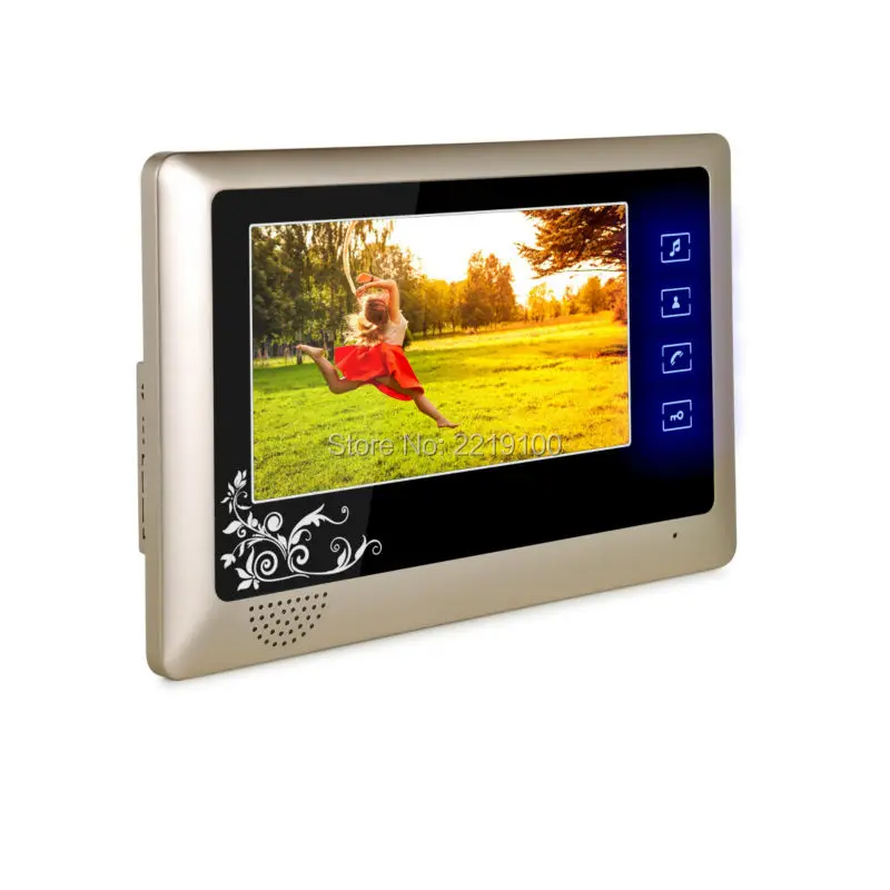 Домофон для дома 7 дюймов проводной видеодомофон сенсорная кнопка монитор HD