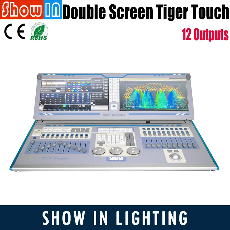Двойной экран Tiger Touch Lighting DJ консоль I5 9,1/10./11,0 версия контроллер сценического эффекта с футляром