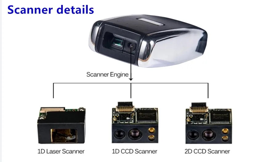 Портативный карманный беспроводной сканер штрих-кода 1D 2D CCD лазерный qr-код считыватель Мини Bluetooth для Android Windows IOS