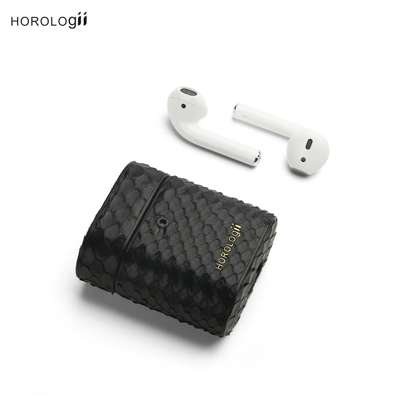 Бесплатная Персонализированная защита horology чехол из кожи питона для AirPod