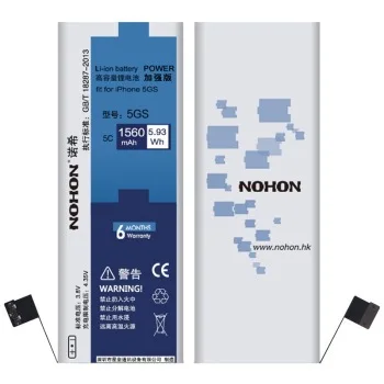 100% Оригинальные NOHON 1560mAh новые батареи для Apple iPhone 5S батарея/5C + Бесплатные станки |