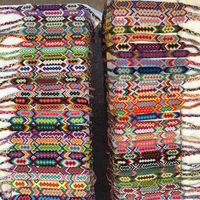 50pcslots multicolor vintage bohemian braided cotton rope cuff wristbands ethnic anklet bracelets for men women