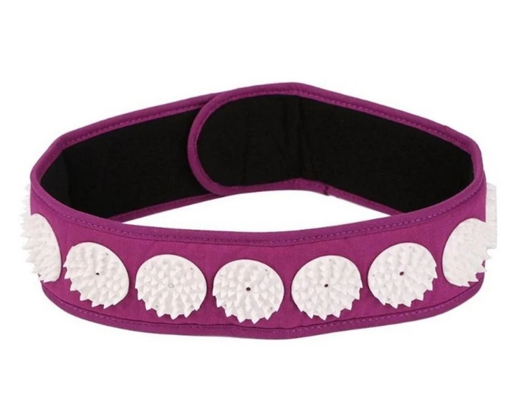 purple headband Наборы для акупрессуры облегчают боль в спине тела Спайк Подушка акупунктурный массаж йога коврик Подушка массажная обертка повязка на голову - Цвет: purple headband