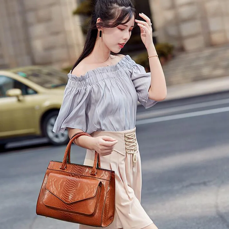 Новинка 2019 сумка со змеиным узором модная простая женская на плечо флип чехол для