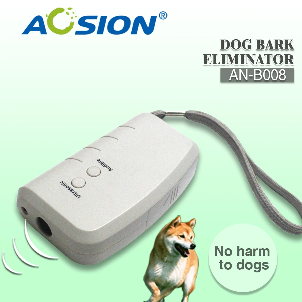 

Free shipping 2X Aosion 3 in 1 Stop Bark Ultrasonic Dog Repellent Anti Barking Pet Training Device Trainer with LED Light