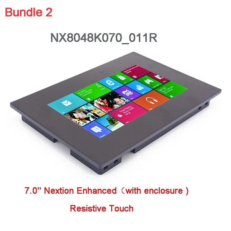 7,0 ''Nextion Enhanced USART HMI Резистивный/ёмкостный мультисенсорный дисплей ЖК-модуль экранная панель с корпусом чехол - Цвет: Bundle 2 Resistive