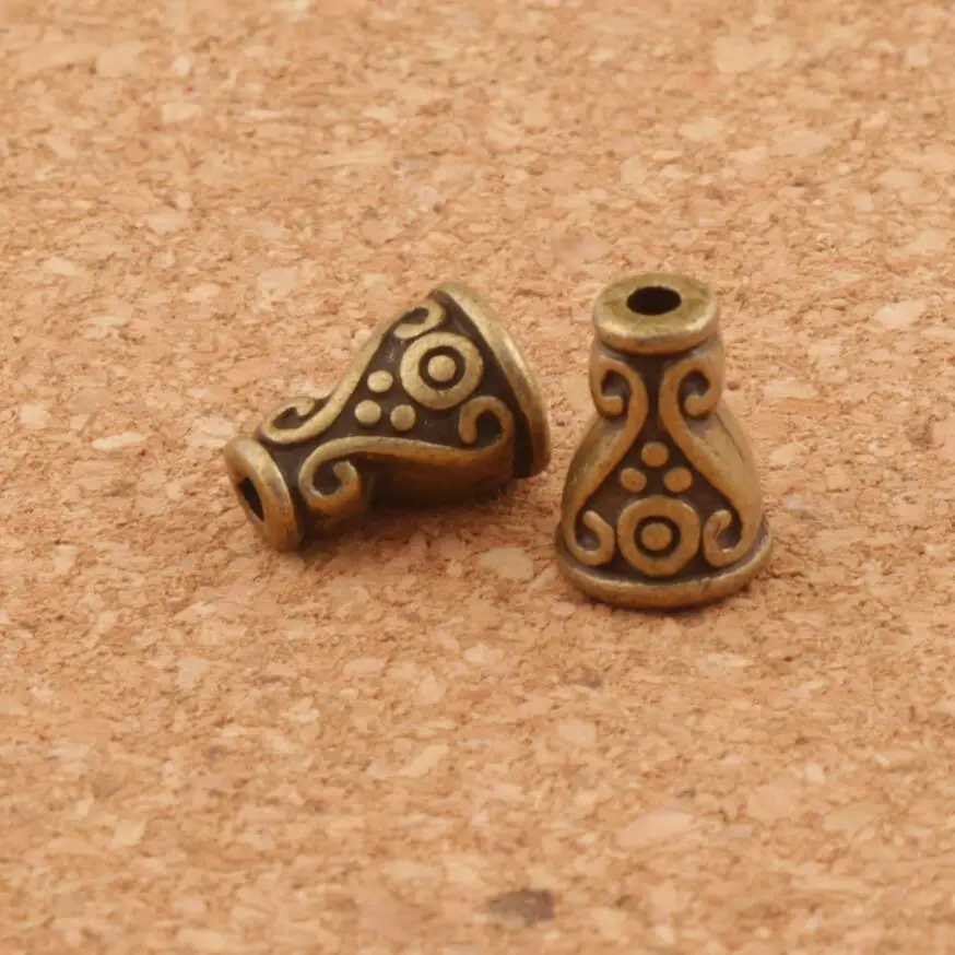 Конусная шапочка в виде цветов и точек для бусин фурнитура ювелирных изделий