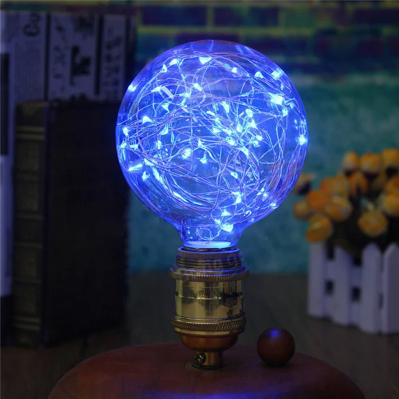 Новинка! E27 Декор свет светодиодная RGB edison Звездное Фея Строка Красочные лампочка