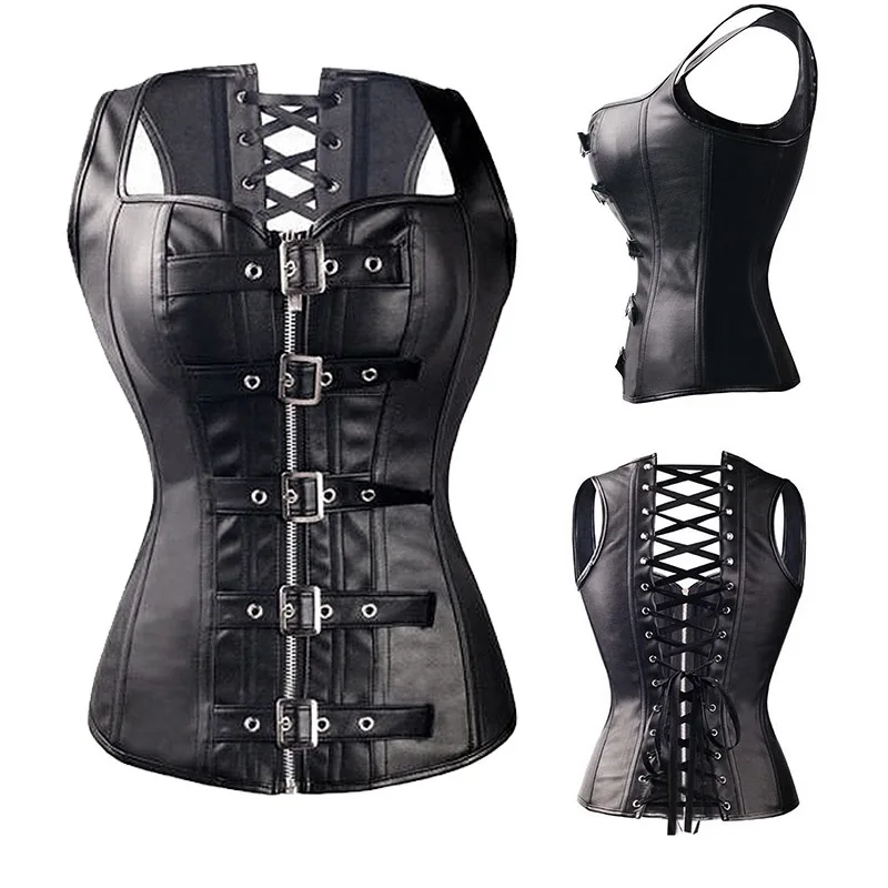 

Wholesale Steampunk Corset Steel Boned Lace up Body Sexy Overbust Women Corsets and Bustiers Black Dress Plus Size S-6XL Top
