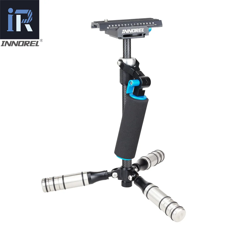 INNOREL SP Мини Ручной Стабилизатор из углеродного волокна steadicam для DSLR видеокамеры портативный светильник Steadycam лучше, чем S40 S60 - Цвет: Blue