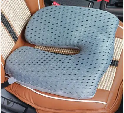 Only Cushion Высокое качество, набор Автомобильных Подушек из пены с эффектом памяти, набор для поясницы и шеи, Подушка для спины, подушка для сиденья, для вождения, офиса, дома - Цвет: Only Cushion