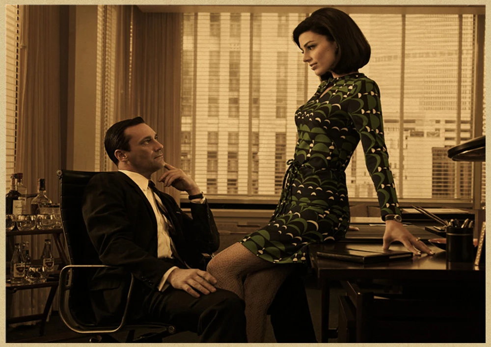Mad men классический фильм крафт-бумага Ретро стиль декоративная печать на крафтовой бумаге настенная живопись наклейки для дома плакаты