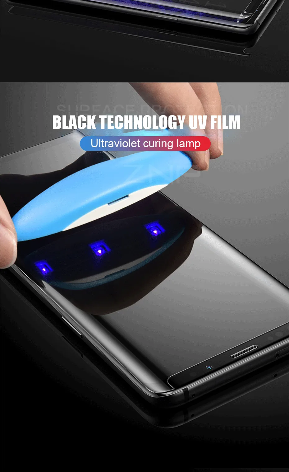 ZNP защитное закаленное стекло для samsung Galaxy S8, S9, S10 Plus, S10E, Защита экрана для samsung Note 8, 9