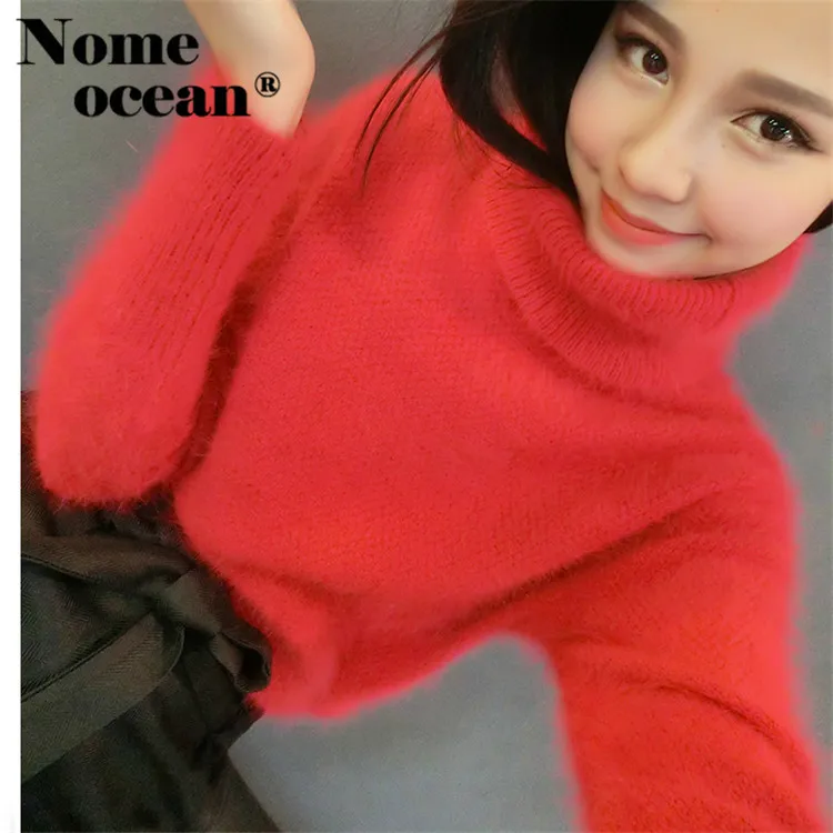 Длинные пушистые свитера вязаный свитер с высоким воротником топы длинными