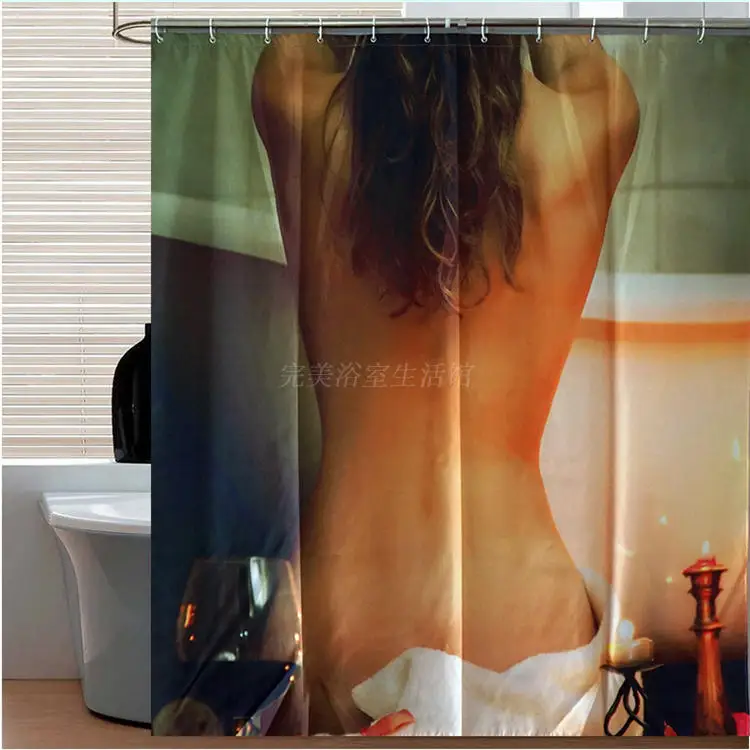 Занавеска для душа с привлекательной красивой девушкой креативный декоративный