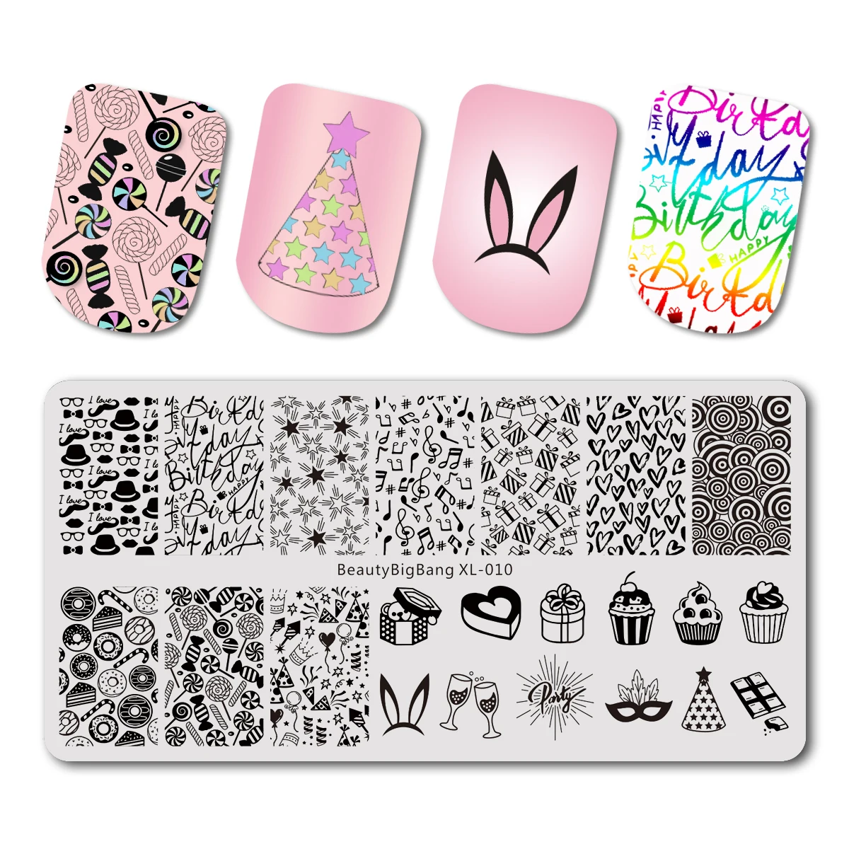 643824322547 BeautyBigBang 6 см* 6 см пластины для штамповки ногтей узор крыльев бабочки дизайн ногтей штамп штамповка шаблон изображения - Цвет: 643824322547