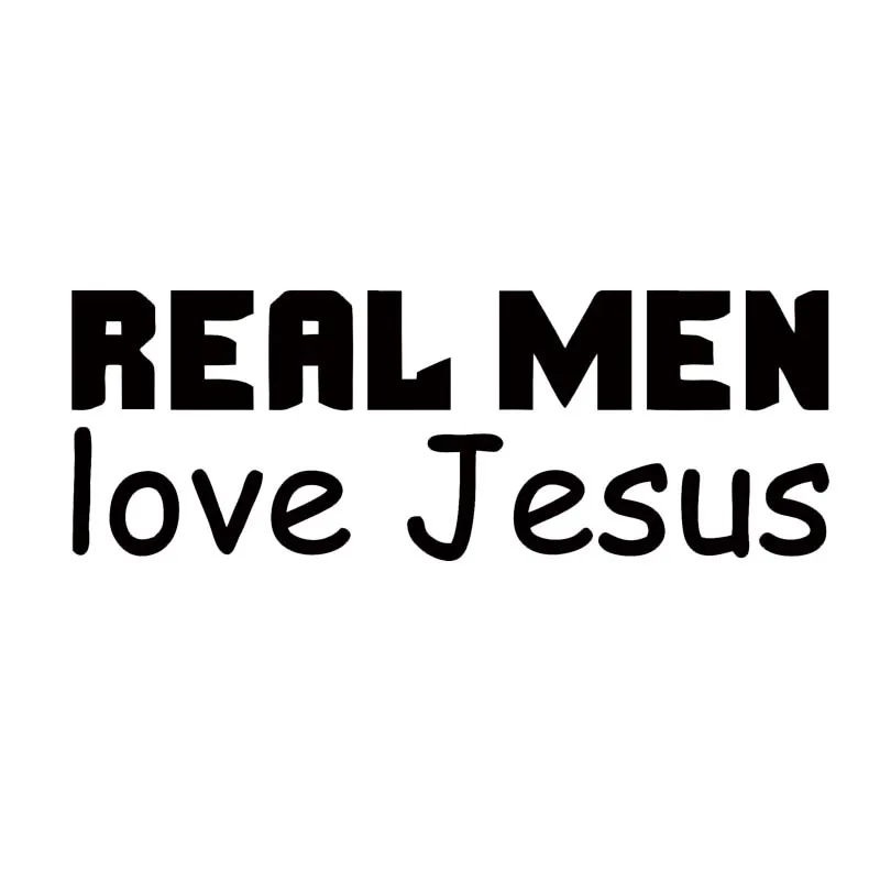 

For Real Men Love Jesus Car Sticker Vinyl Decal Car Sticker Religious Symbol Waterproof Window Jdm