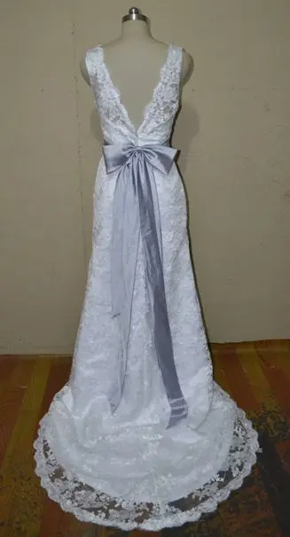 Vestido де noiva 2017 Новое Прибытие Бесплатная Доставка Кружева Съемный Ремень Спинки