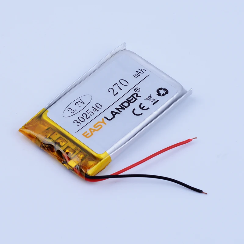 302540 3 7 V 270mAh литий полимерный ионный аккумулятор для bluetooth гарнитуры браслет