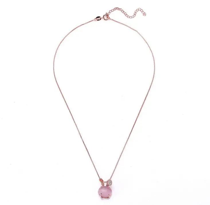 Новинка 2017 серебряные бриллиантовые Подвески розового цвета для женщин