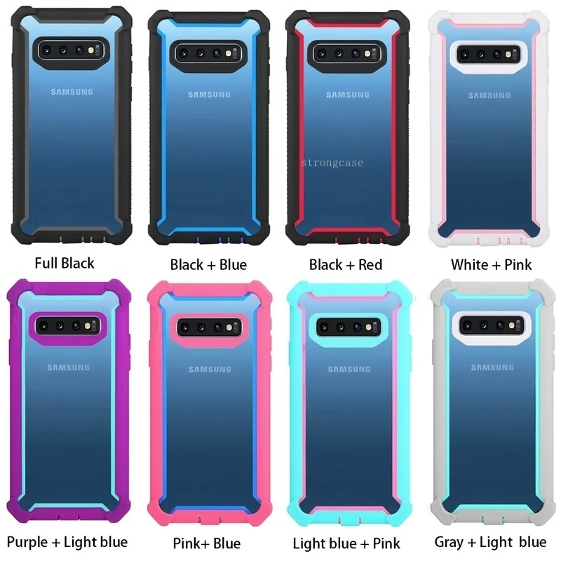 Новый цветной противоударный чехол 360 для Samsung Galaxy S10 S10e S8 S9 Plus Note 9 с защитной