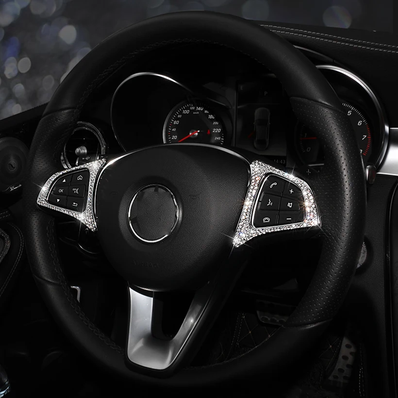 Автомобильные аксессуары 2 шт. наклейка на руль для Mercedes Benz CLA W117 GLA W156 A X156 E W213 GLC Class