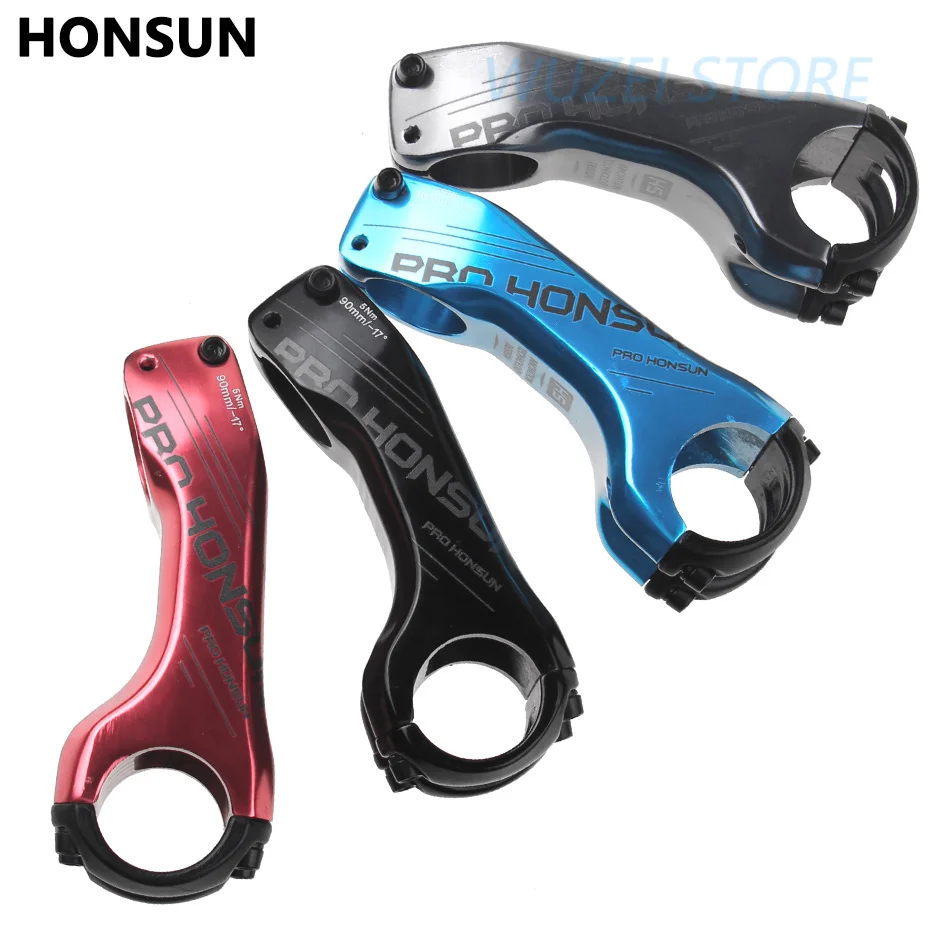 Велосипедный стержень HONSUN PRO 17 градусов детали для MTB велосипеда мощный 90 мм 31 8*28 6