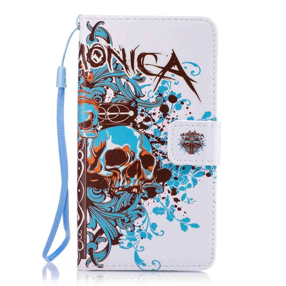 Blueskull Модный кожаный чехол-бумажник с откидной крышкой для Wiko Lenny4 Lenny3 Lenny2 Lenny 4 3 2 4G LTE розовый защитный чехол для телефона - Цвет: Blueskull