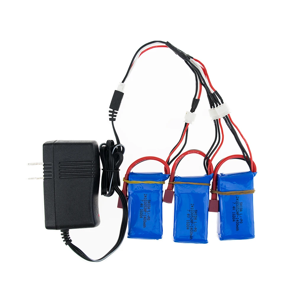 7.4V 1400mAh lipo Battery 2 or 3pcs batteries and charger for wltoys A959-b A969-b A979-b K929-B RC car part wholesale | Игрушки и хобби