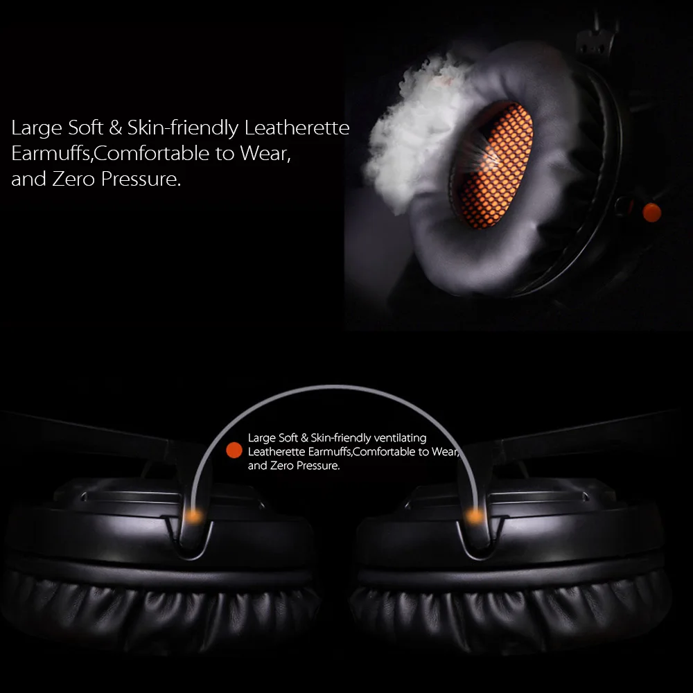 Sades A6 Игровые наушники шлем 7,1 Surround Sound стерео USB игровая гарнитура с микрофоном пульсирующий светодиодный светильник для PC Gamer