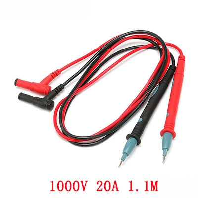 1000V 10A 20A игольчатый зонд для универсального цифрового мультиметра, многометровые Тестовые провода, ручка - Цвет: 20A 1.1M