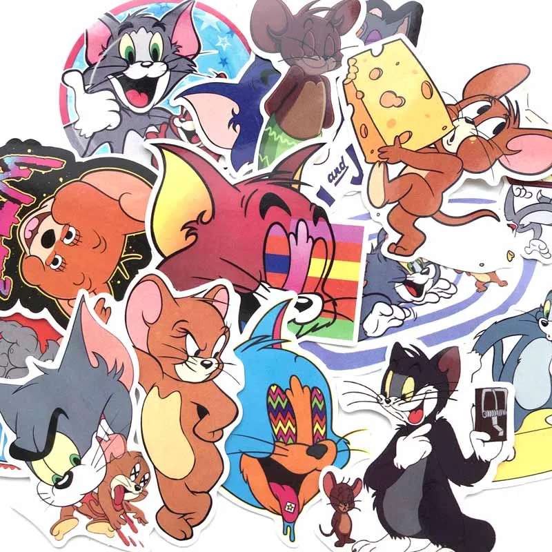 Наклейки для автомобиля Tom Cat Jerry Mouse 15 шт. водонепроницаемые наклейки ноутбука