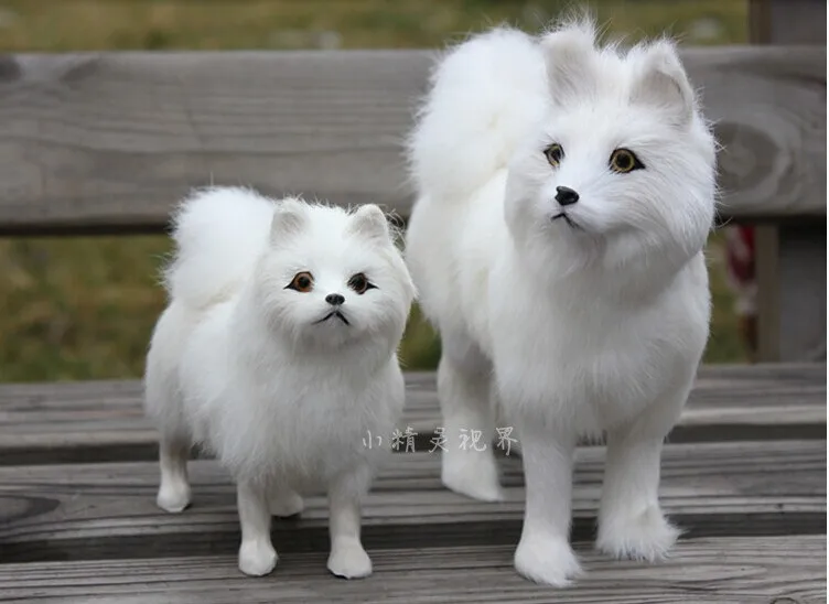 Большие и маленькие милые игрушки для собак из натуральной кожи Samoyed имитация