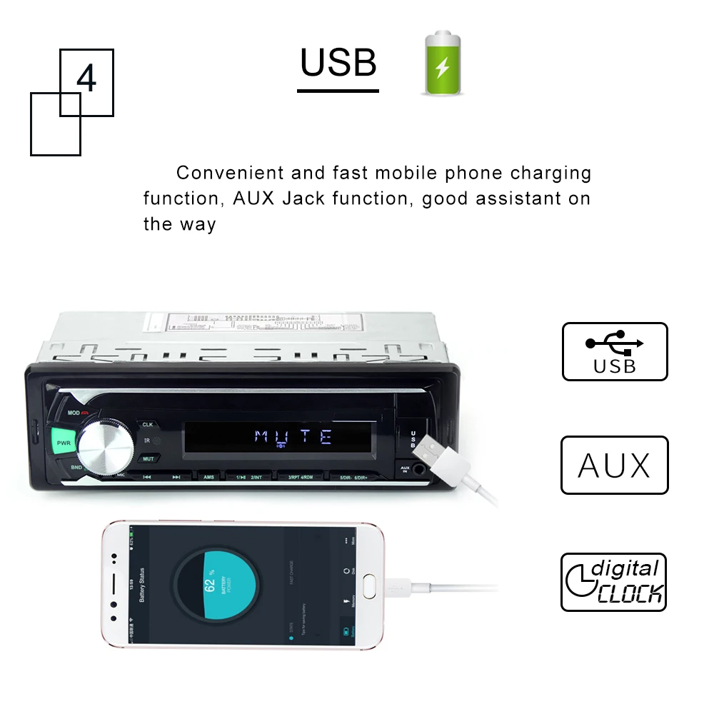 Автомагнитола 1 Din Bluetooth SD MP3 плеер Coche радио Estereo Poste Para Авто аудио стерео Carro Samochodowe Automotivo