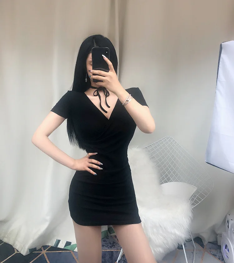 Жемчужный дневник сексуальное Вечерние Платье v-образный вырез обернутый грудь