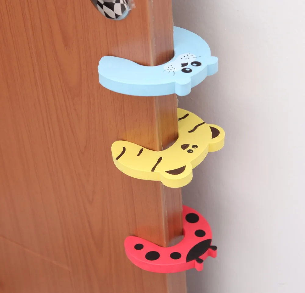 Tope de puerta de seguridad para beb&eacute;, protecci&oacute;n de 5 piezas, bloqueo de tarjeta de beb&eacute;, Protector de dedo para cuidado de reci&eacute;n nacido-5
