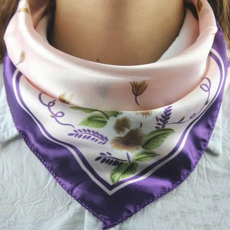 2017 шарф Женская мода четыре сезонная шаль Сменные шелковые шарфы сатин Foulard femme