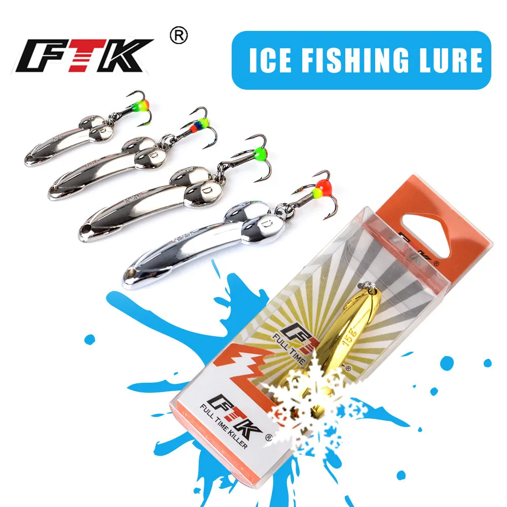 ФТК 1 шт. 5g/10 г/1 5g/20g для зимней рыбалки приманки цвета: золотистый серебристый