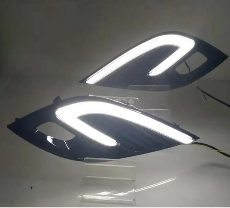 Camry Bumper light car accessories led drl daytime running for fog lamp 2018 2019 with yellow turn signal | Автомобили и