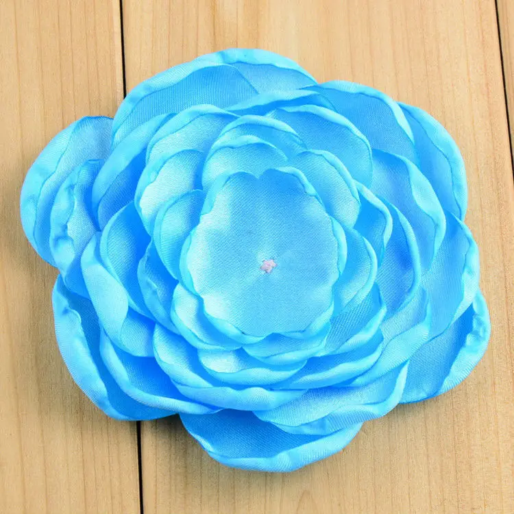 20 шт./лот новейший сгоревший атласный цветок 4 &quotмноголепестковый для волос