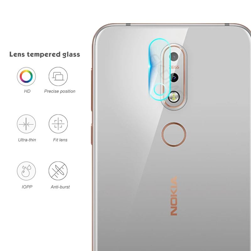 2Pcs Camera Lens Tempered Glass For Nokia 7 Plus 5.1 5 X5 7.1 2018 8 Sirocco 1 Soft Len Protector Film | Мобильные телефоны и