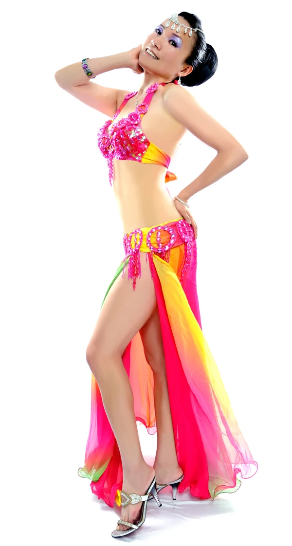 Красочные сексуальный танец живота пояс юбки Профессиональный Bellydance платье