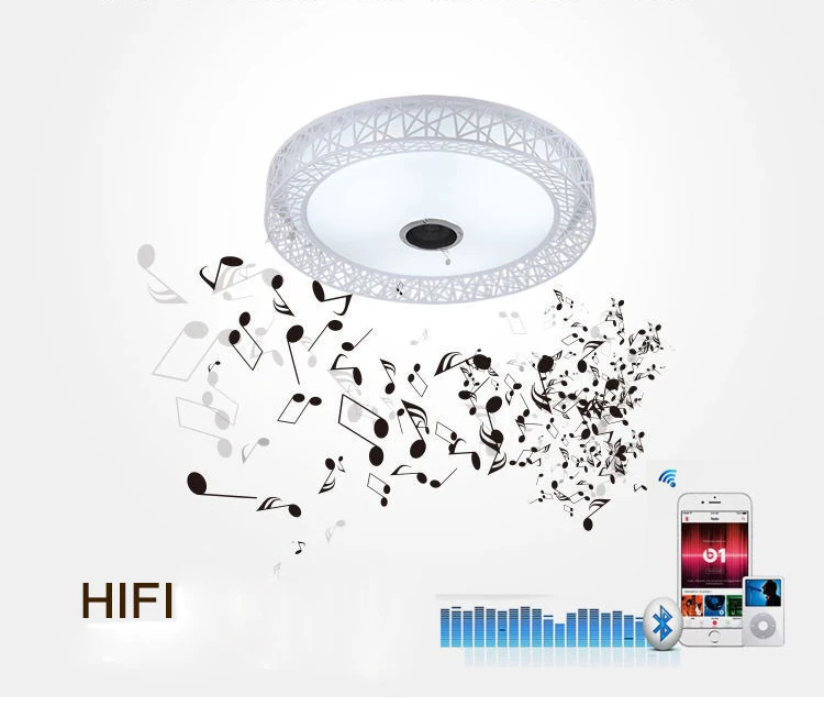 Беспроводной светодиодный потолочный светильник Bird Nest с Bluetooth меняющий цвета